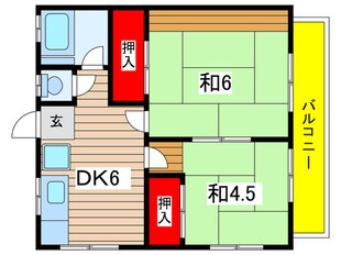 ハイネス生田の物件間取画像